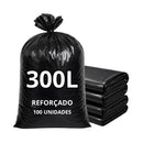 Saco De Lixo Preto Reforçado 300L 100un - Dr. Luvas