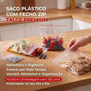 Saco Com Fecho Zip Lock Hermético N07 14x20cm 100un - Talge