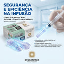 Conector Valvulado Sistema Fechado Positivo 100un - Descarpack