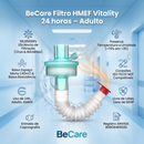 Filtro Respiratório HMEF Ventilação Mecânica 24h - Be Care
