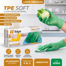 Luva TPE Verde Sem Pó 100un - Talge