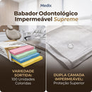 Babador Odontológico 33cm x 45cm Descartável Colorido 100un - Medix