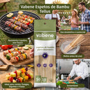 Espeto De Bambu Para Churrasco 18cm 50un - Vabene