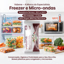 Saco Plástico Freezer Micro-Ondas 2L 18x35cm 100un - Vabene
