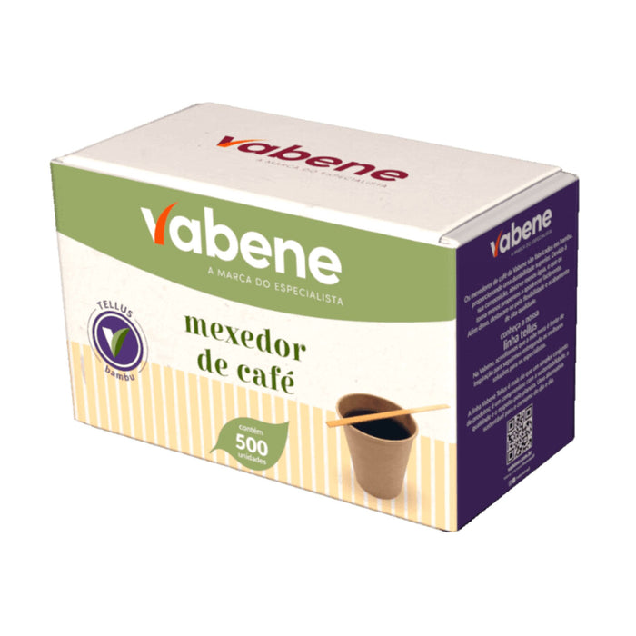 Mexedor de Café Bambu Embalado Um a Um 11cm Caixa 500un - Vabene