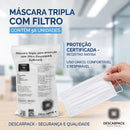 Máscara Cirúrgica Tripla com Elástico 50un - Descarpack