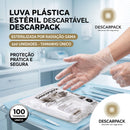 Luva Plástica Estéril 100un - Descarpack