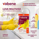 Luva de Limpeza Látex Multiuso Amarela Tamanho GG 1 Par - Vabene