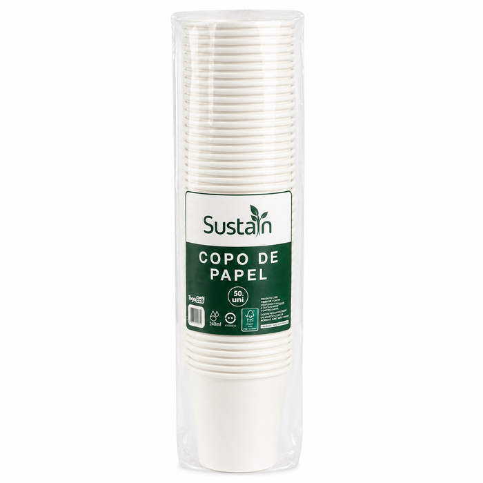 Copo de Papel 240ml 50un - Talge