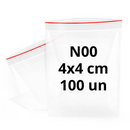 Saco Com Fecho Zip Lock Hermético  N00 4x4cm 100un - Talge
