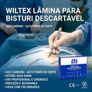 Lâmina Bisturi Descartável 100un - Wiltex