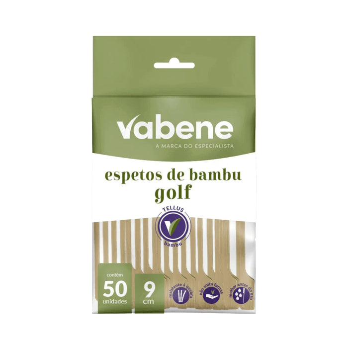 Espeto de Bambu Golf 9cm 50un - Vabene