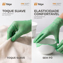 Luva TPE Verde Sem Pó 100un - Talge