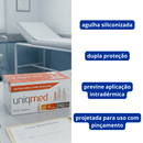 Agulha Descartável Para Caneta de Insulina 6x0,25mm 31G 100un - Uniqmed