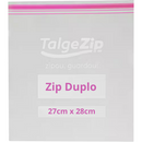 Saco Zip Fecho Duplo 27 x 28cm 8un - Talge
