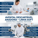 Avental Descartável Manga Longa Com Elástico  10un - Anadona