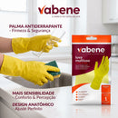 Luva de Limpeza Látex Multiuso Amarela Tamanho G 1 Par - Vabene