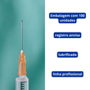 Agulha Hipodérmica Descartável  100un - Wiltex