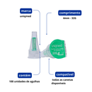 Agulha Descartável Para Caneta de Insulina 4x23mm 32G 100un - Uniqmed