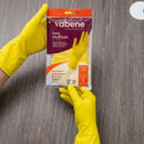 Luva de Limpeza Látex Multiuso Amarela Tamanho M 1 Par - Vabene