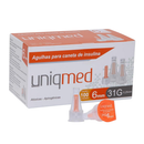Agulha Descartável Para Caneta de Insulina 6x0,25mm 31G 100un - Uniqmed