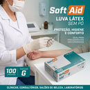 Luva de procedimento Látex Sem Pó 100un - Soft Aid
