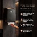 Dispenser Para Papel Toalha Interfolhas Preto - New Classsic Nobre