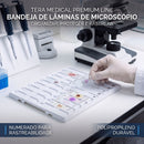 Bandeja Porta Lâminas Microscopia 20 Posições Branca - Tera Medical