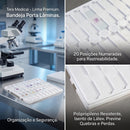 Bandeja Porta Lâminas Microscopia 20 Posições Branca - Tera Medical