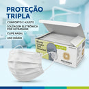 Máscara Cirúrgica Tripla com Elástico 50un - Descarpack