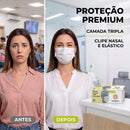Máscara Cirúrgica Tripla com Elástico 50un - Descarpack