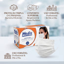 Máscara Descartável Cirúrgica Branca 50un - Medix