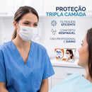 Máscara Descartável Cirúrgica Branca 50un - Medix