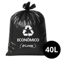 Saco de Lixo Preto 40 Litros 100un - Dr Luvas