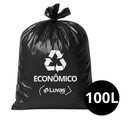 Saco de Lixo Preto 100 Litros 100un - Dr Luvas