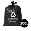 Saco de Lixo Preto 200 Litros 100un - Dr Luvas