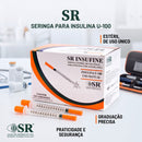 Seringa Insulina 0,5ml Com Agulha Fixa 25x0,60 100un - SR