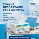 Toalha Descartável Para Assepsia 50g 30x35 cm 100un - Medix