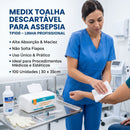 Toalha Descartável Para Assepsia 50g 30x35 cm 100un - Medix