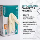 Luva de procedimento Látex Sem Pó 100un - Soft Aid