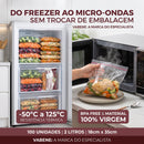 Saco Plástico Freezer Micro-Ondas 2L 18x35cm 100un - Vabene