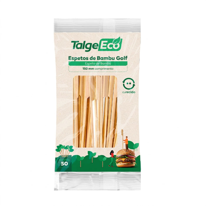 Espeto de Bambu Golf 15cm 50un - Talge