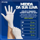 Luva de Procedimento Nitrílica Branca Sem Pó - Supermax