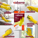 Luva de Limpeza Látex Multiuso Amarela Tamanho G 1 Par - Vabene