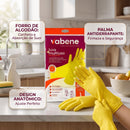 Luva de Limpeza Látex Multiuso Amarela Tamanho GG 1 Par - Vabene