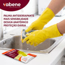 Luva de Limpeza Látex Multiuso Amarela Tamanho G 1 Par - Vabene