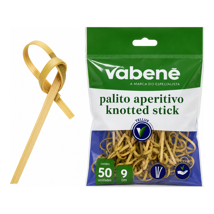 Espeto de Bambu Para Aperitivo 9cm 50un - Vabene