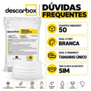Máscara Cirúrgica Tripla Branca Com Elástico 50un - Descarbox