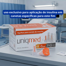 Agulha Descartável Para Caneta de Insulina 6x0,25mm 31G 100un - Uniqmed