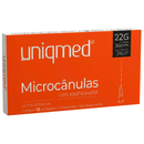 Microcanulas 50x0,70mm Com Agulha Auxiliar 21G 12un - Uniqmed